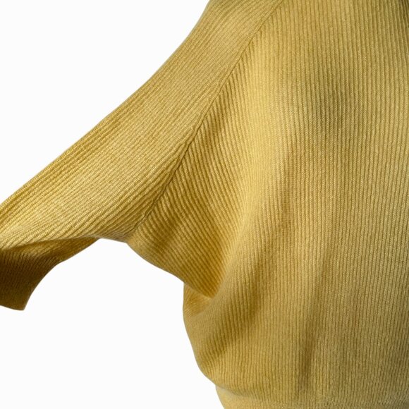 Brunello Cucinelli Yellow Knit Mohair Wool Turtleneck Sweater S Italy - Picture 2 of 8